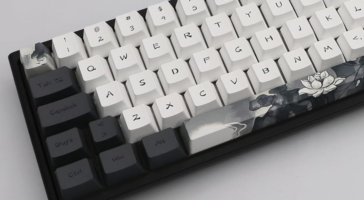 JSJT Inkt Lotus PBT Keycaps - Your custom keyboard