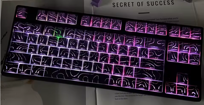gradient lined keycaps