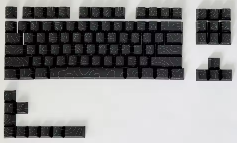 gradient lined keycaps