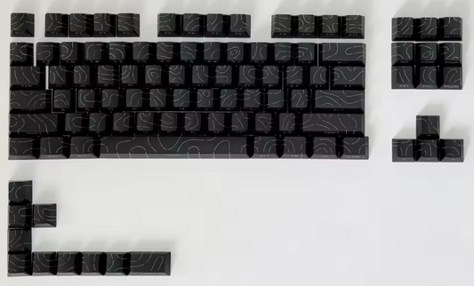 gradient lined keycaps